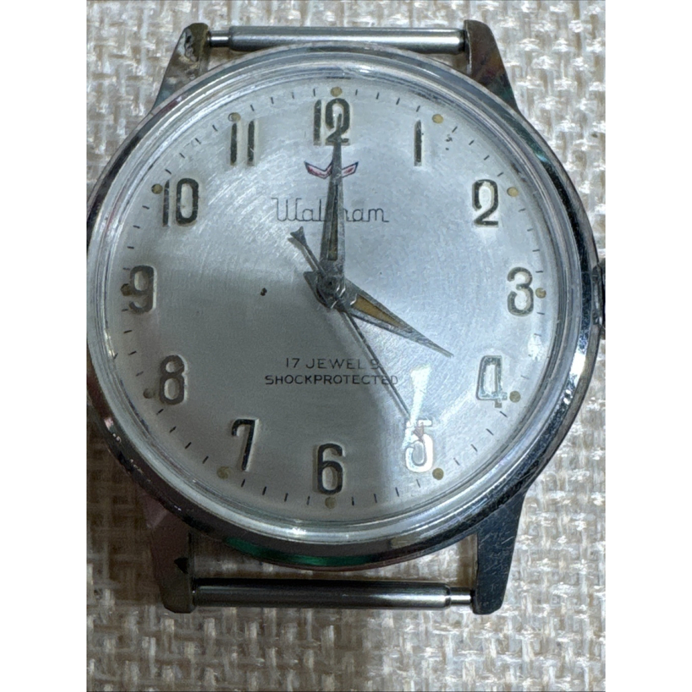Vintage 1960s Waltham Manual Wind Watch 33mm Stainless Steel Works - Picture 6 of 8